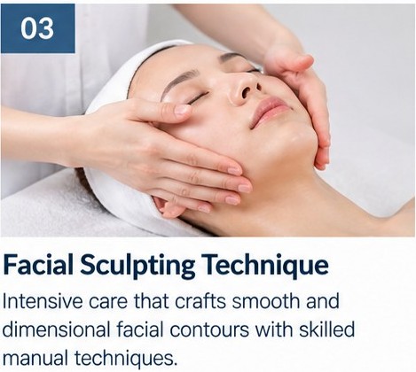 Facial sculpting by hand at Face Jion
