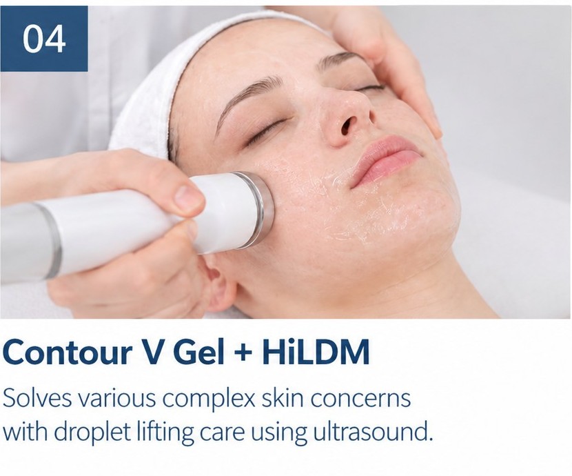 Contour gel applied with an LDM ultrasound device at Face Jion